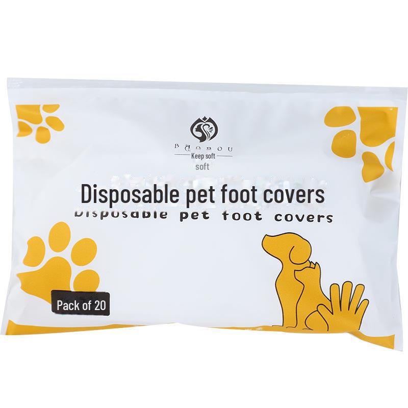 Non-Slip Waterproof Disposable Dog Shoe Covers - Anti-Dirt & Wear-Resistant for Small/Medium Dogs.