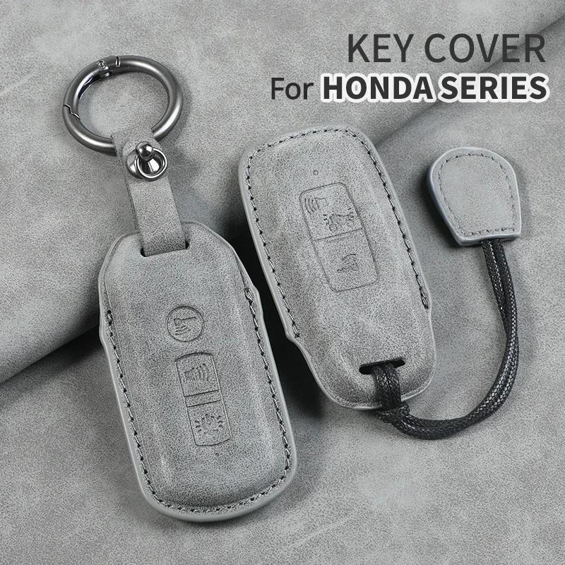 Auto Key Fob Case Fit For Honda Sh 125 Forza 350 250 750 Adv 150 X-Adv Sh150I Sh300 150 Pcx 125 Genuine Leather Auto Key Fob Cover Case Key Ring