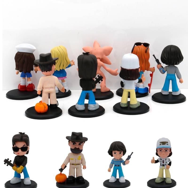 Gorgeous 8pcs Stranger Things Figures Set Steve Cannibal Flower Xmas Model Gift