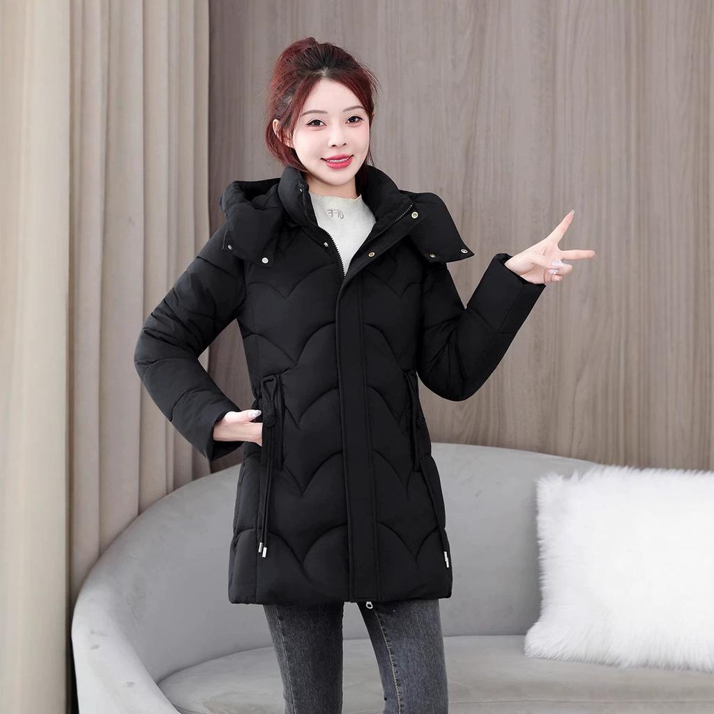 Mom Cotton-padded Clothes Women's Medium and Long Winter New Fashion Cotton-padded Clothes Women's Large Size Slim-fitting Cotton-padded Jacket
