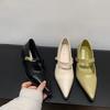 Summer New Style Square Heel Pointed Toe Shoes Women's High Heels Solid Color Sexy Fashionable Comfortable High Heels