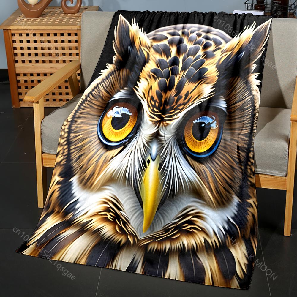 New Products night owl Blanket Warm Soft Fluffy Kids and Adults Sofa Bed Throw Blanket Suitable Home Travel Camping Luxury Gifts