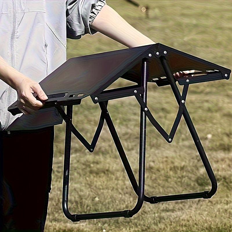 Tragbarer Klapp-Campingtisch, Leichter Eisen-Picknicktisch, Kompaktes Design für Outdoor-Camping, Strand, Grillen, Tailgating, Wandern ( Faltbar)