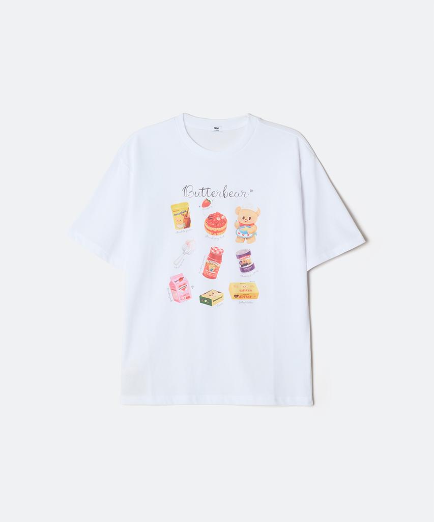 Seupao [Butter Bear] Short Sleeve T-Shirt (White)_Sprlg23U03