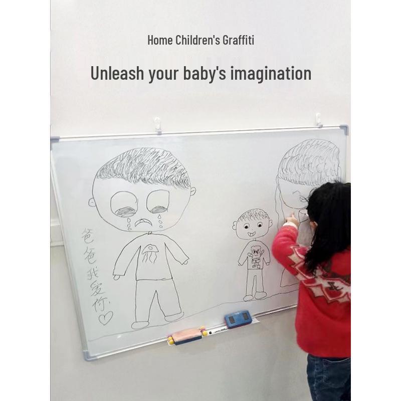 Double-Sided Magnetic Whiteboard/Blackboard for Kids – Compact, Erasable, and Perfect for Home Teaching and Doodling.