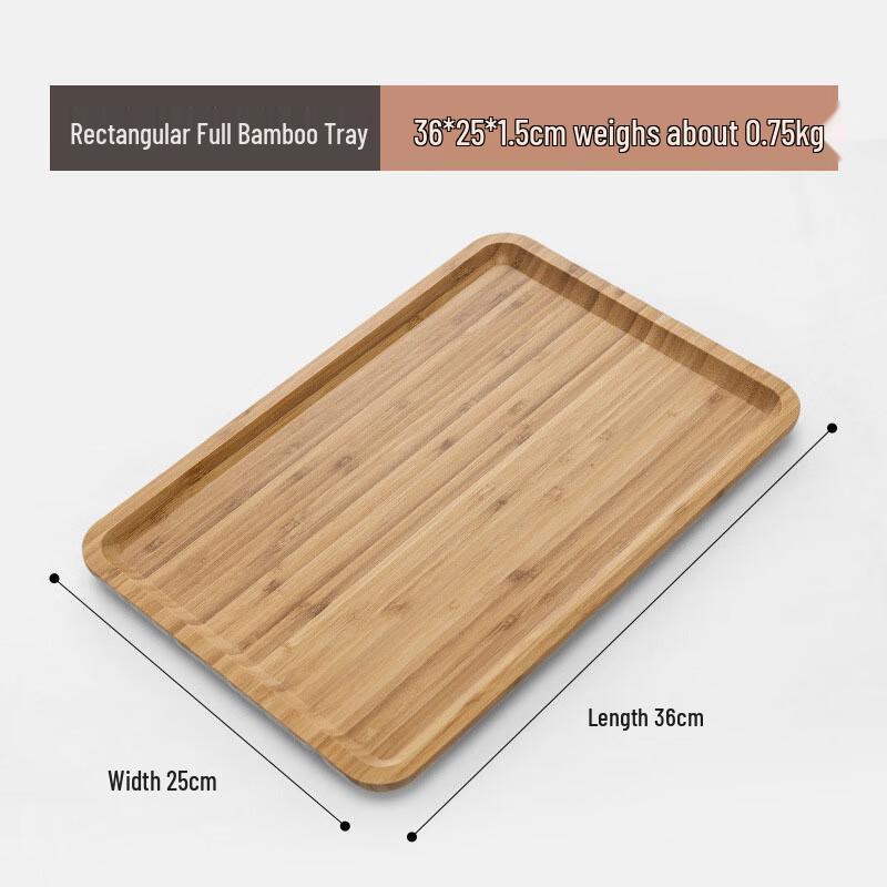 Bamboo Wooden Rectangular Serving Tray
