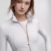 Damen 2.0 Classic Jacke mit goldenem Reißverschluss - Dünnes, hochelastisches Nylon für Frühling/Sommer Sport & Yoga