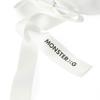 Monseuteoji Ribbon Wide Ball Cap White Mc24Rbw-189
