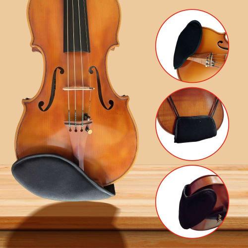 KKLM Protecție pentru bărbie vioară, Mărimi 4/4 și 3/4, Protejează pielea și instrumentul, Maro
