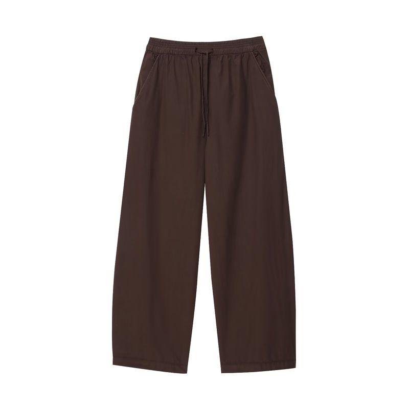 Kaslead New Arrival Women's Fashion Air Outlet Pocket Decoration Poplin Shirt Casual Pants 2183064 2183065