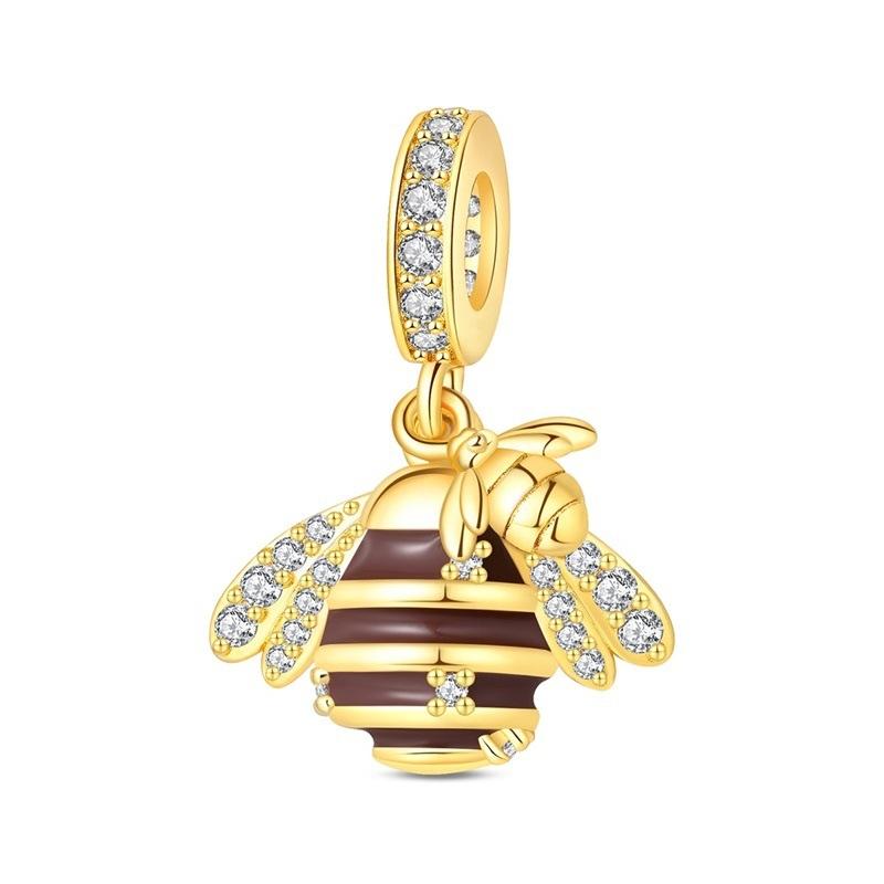 Charming Bee Hive Honey Pot Bead Charm for DIY Bracelet and Necklace Making