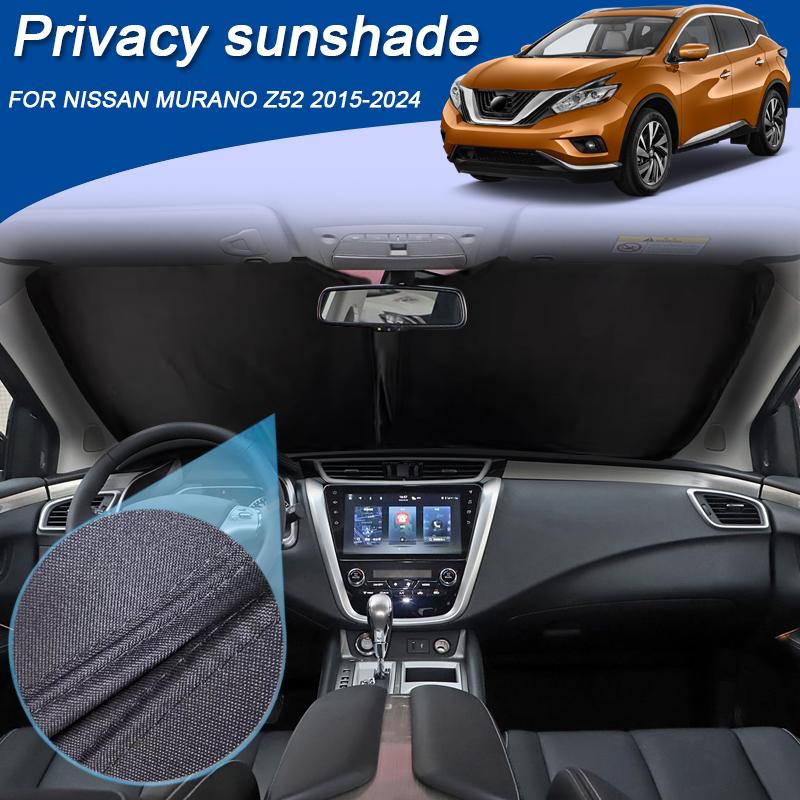Car Black Window Privacy Sunshade For NISSAN MURANO Z52 2015-2024 Anti-UV Heat Insulation Protect Cover Interior Accessory