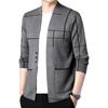 Men's Knitted Cardigan Youth Business Jacquard Fashion Men Sweater Coat Men's Wear