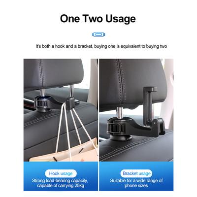 Gancio universale per staffa per auto, porta cellulare multifunzione, porta cellulare, gancio per sedile posteriore, per borsa, borsa, stoffa, generi alimentari