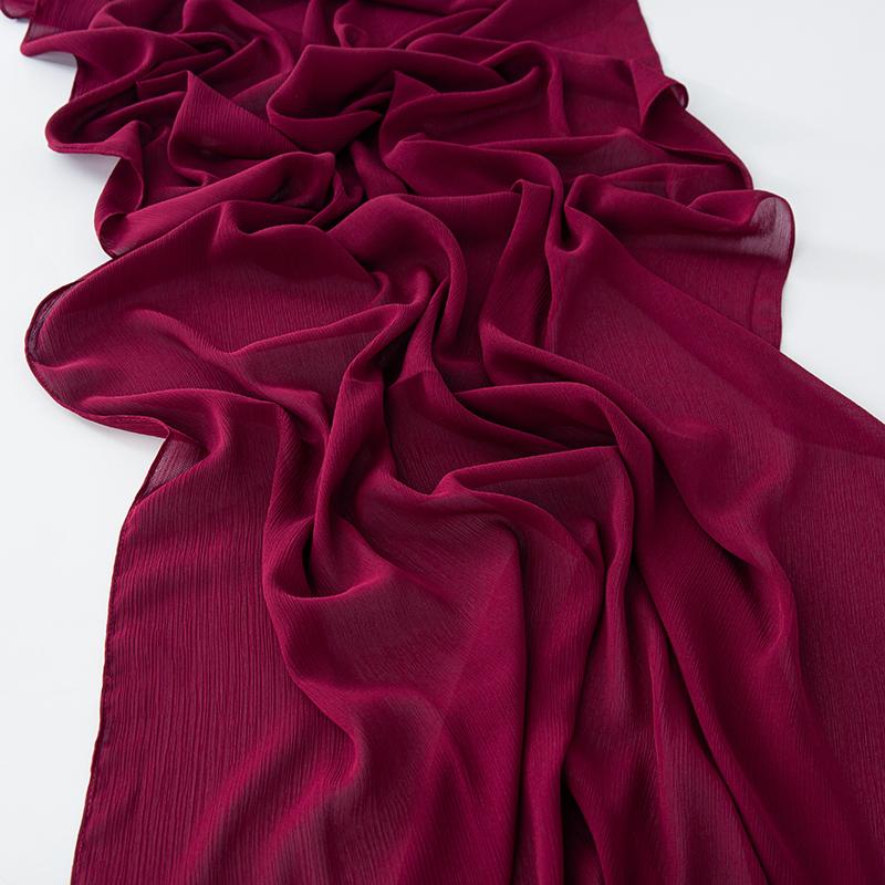 Little Crinkle Chiffon Hijab Good Stitching Solid Plain Scarf High Quality Premium Malaysian Women's Scarves Hijabs Long Shawl