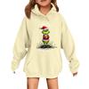 Children's Fashionable Casual Long-sleeved Loose Christmas Print Pullover Hooded Sweatshirt
