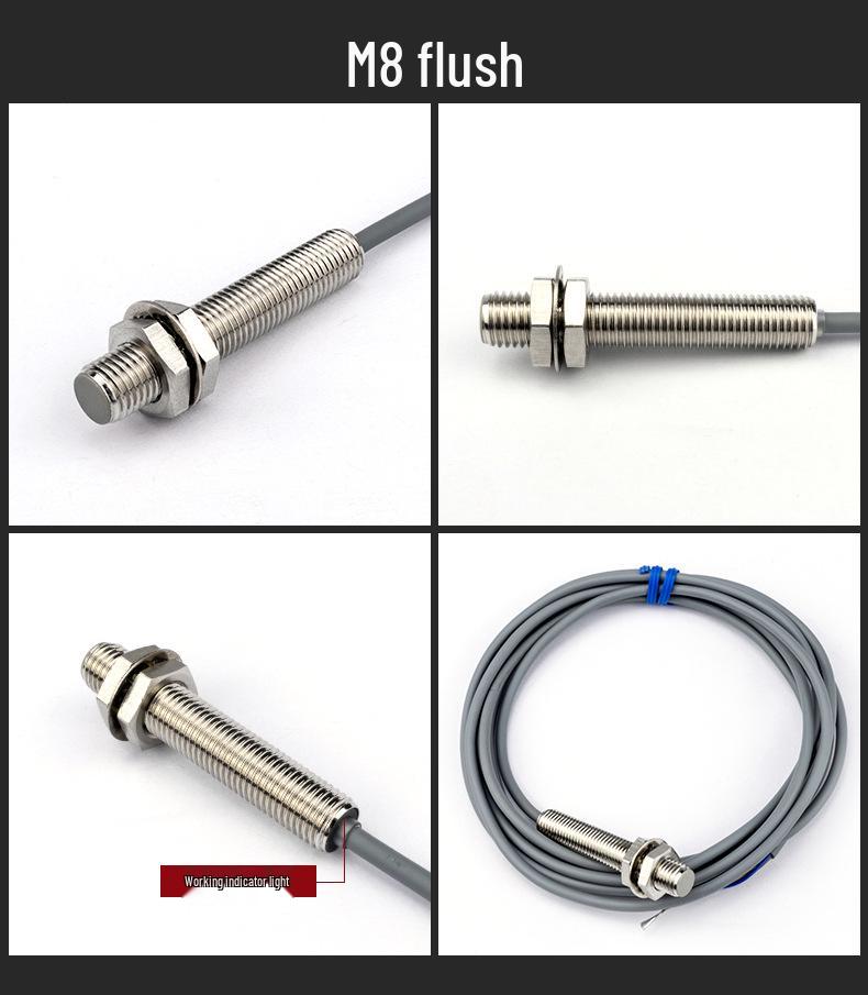 High Precision Waterproof NPN Proximity Switch Sensor (M8, M12, M18, M30) - Anti-Interference, Two-Wire Design
