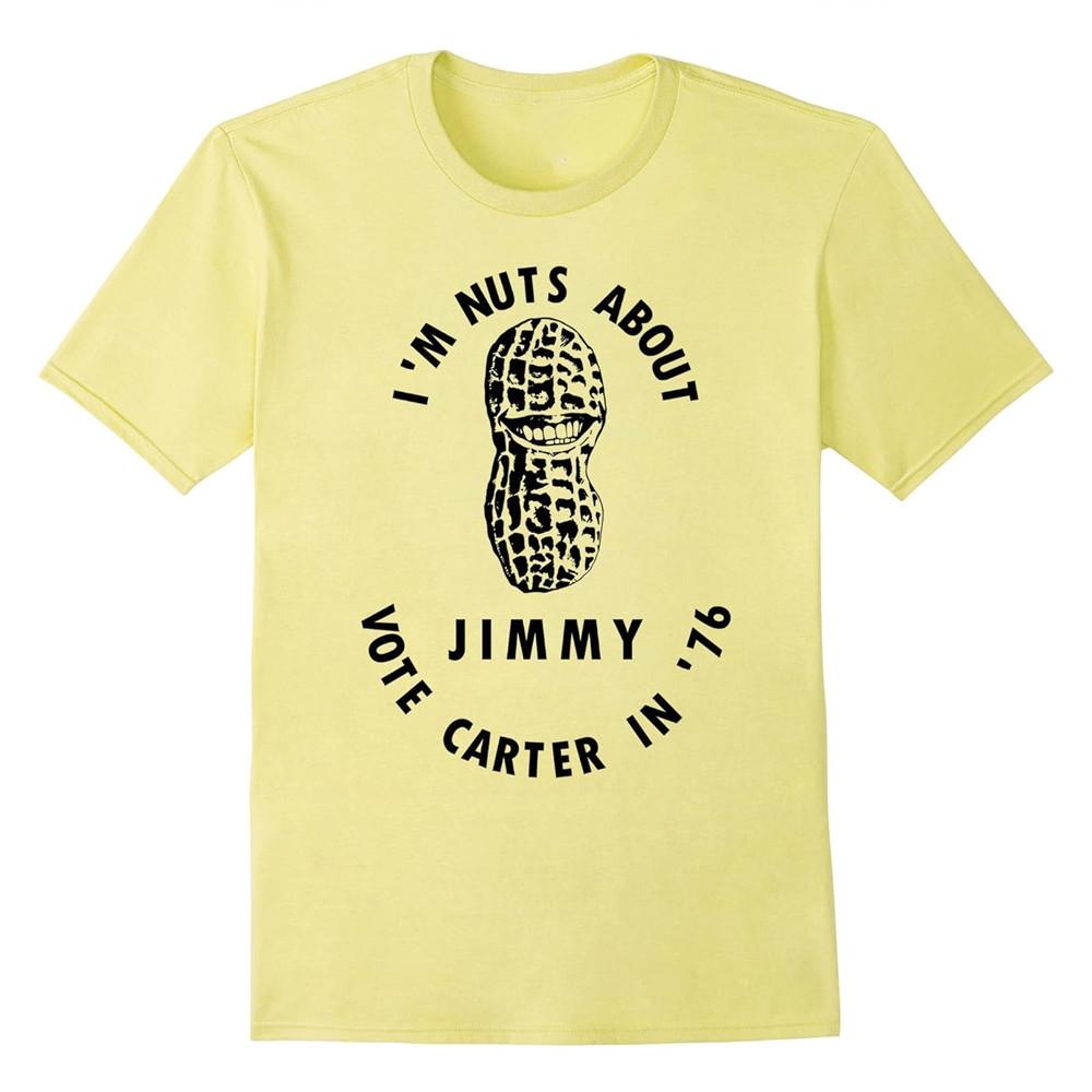 Джимми Картер Я без ума от Джимми Голосуй за Картера в 76-м желтая футболка Унисекс 1F1487 Унисекс Футболка XXXXL