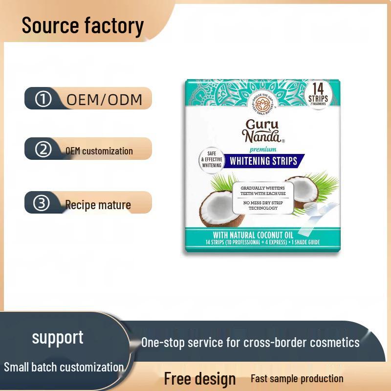 In Stock: Coconut Mint Tooth Whitening Strips - 14 Strips for Whitening Care 144 strips/box