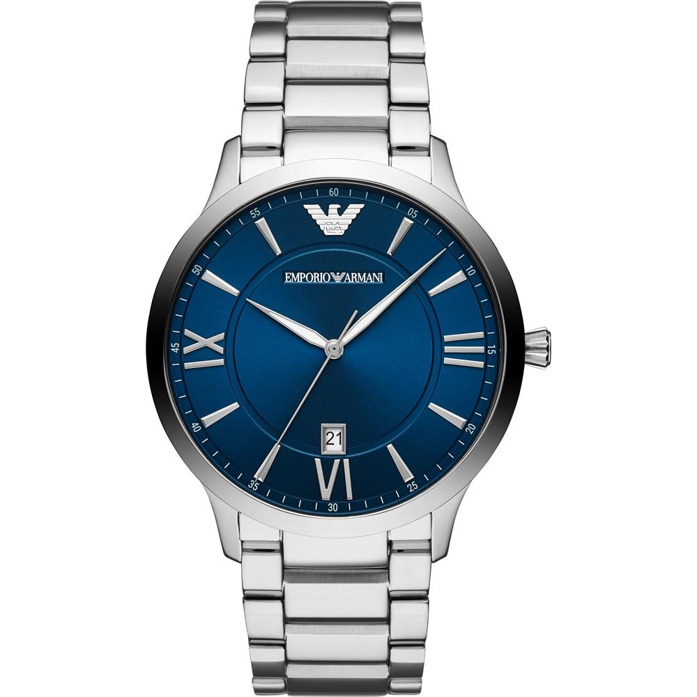 

Emporio Armani Giovanni Blue Silver Metal Men s Quartz Watch AR11227 синий