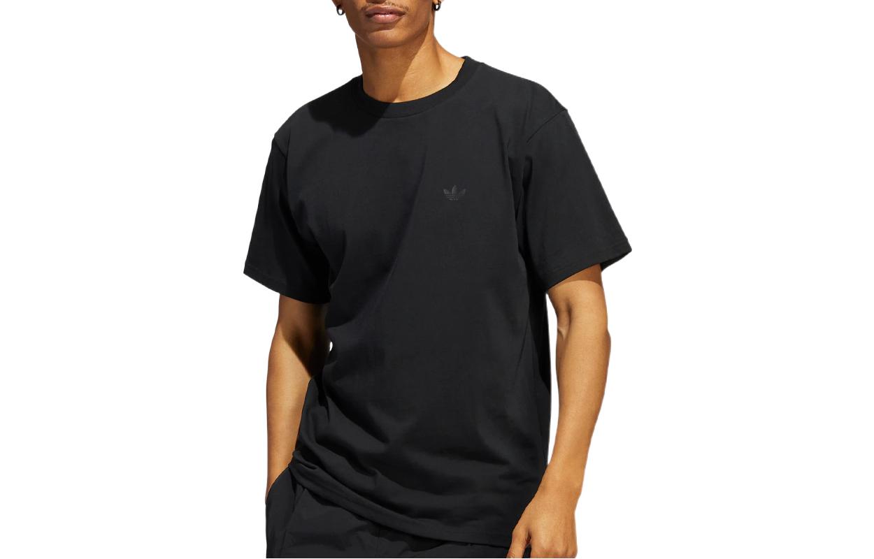 Adidas Originals T Shirts Unisex Black Crew Neck Moderate Straight Fit HC0169 M