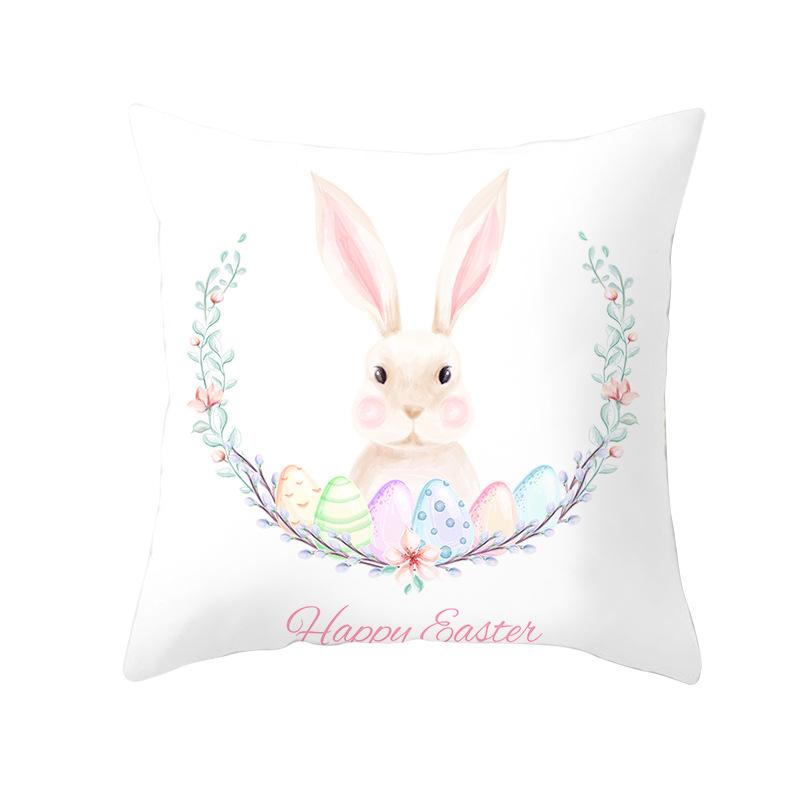 New Easter Bunny Pillow Cover Festive Home Decor Pillow Cover