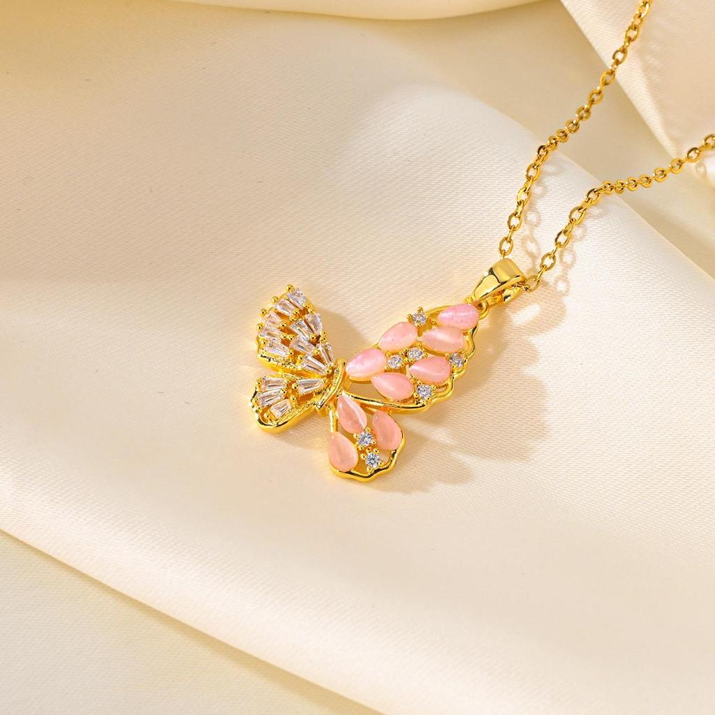 Korean Stainless Steel Butterfly Clavicle Chain: Fresh, Sweet, Light Luxury, Versatile Fashion Design