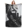 Flannel Throw Blanket Cloud Strife Final Fantasy 7 Games FF7 Warm Plush Blankets Soft Bedspread for Bed Living room Home Picnic