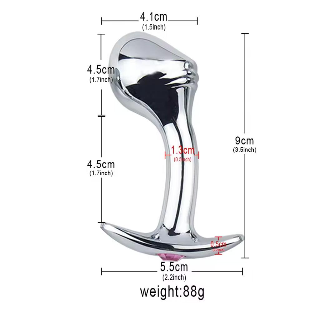 Metal Steel G-spot Anal Butt Plug Prostate Massager Probe Sex Toys for Men Women