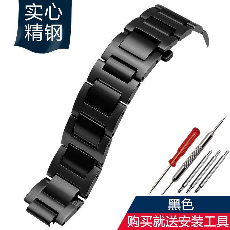 For Cartier Blue Balloon 14.8mm 16.8mm 18.11mm 20.12mm 22.14mm Stainless Steel Watchband Men Women Convex Bracelet Accessories