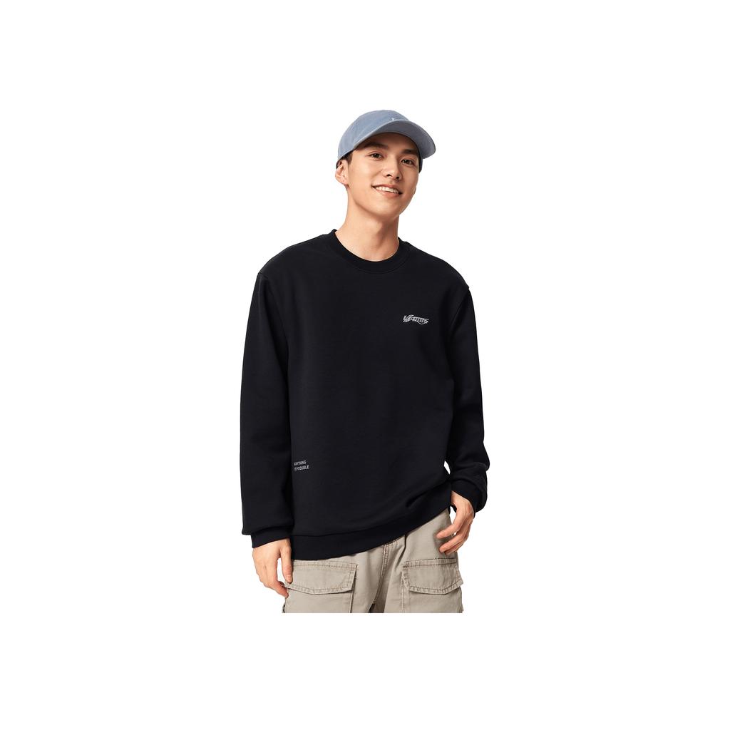 Li Ning Sports Lifestyle Series Fleece Loose Fit Crew Neck Logo Sweatshirt Unisex Sweatshirt AWDVC65-11