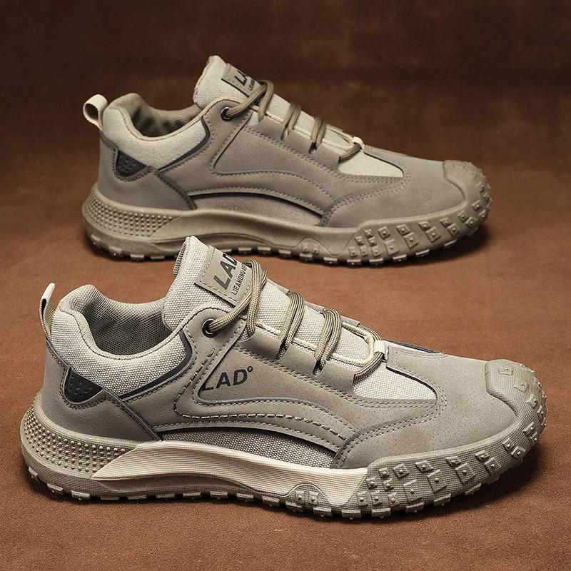 Męskie buty robocze ochronne Jesień Nowe Oddychające Buty Budowlane Outdoorowe Buty do Wspinaczki Gumowa Podeszwa Casualowe Sportowe Buty