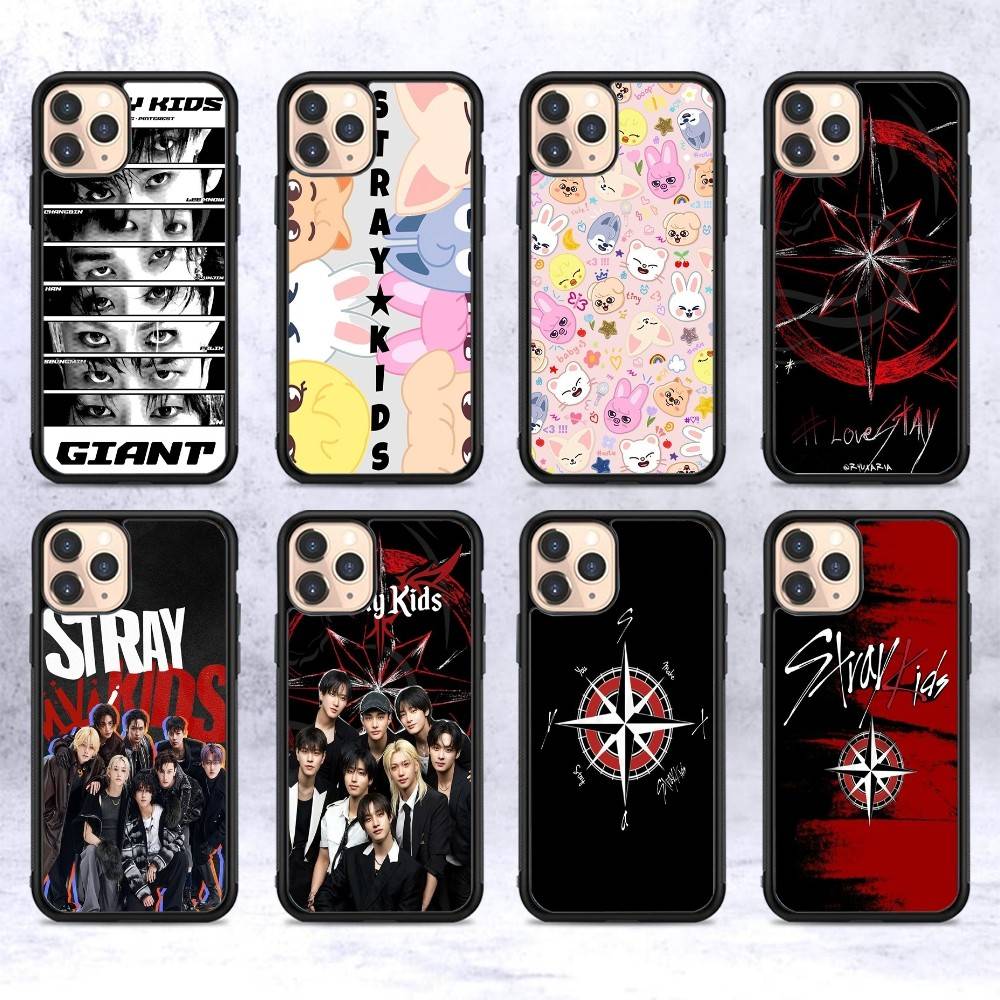 1PC Fashion Kpop S-Stray-Kids Phone Case For iPhone 17 16 15 14 13 Plus 12 11 Pro Max PC+TPU Cases Back Cover