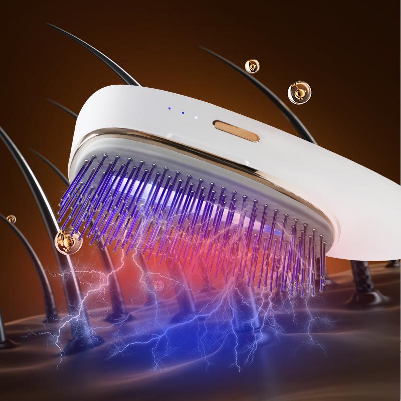 

EMS 4-in-1 Electric Massage Comb & Scalp Massager with Detachable Head for Facial Gua Sha. With Packaging Box білий