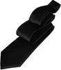[Michiko London] [Zero Style Cravat] Necktie, Plain Black, Made In Japan, Formal Wear, Funeral, Memorial Service, 100% Silk (Black (Regular, Approx.
