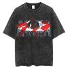 Vintage  Wash  T-shirt  Do  Old Japanese  Anime  Akira  Street  Casual  Short  Sleeve Harajuku  Cotton Neutral Top Fashion