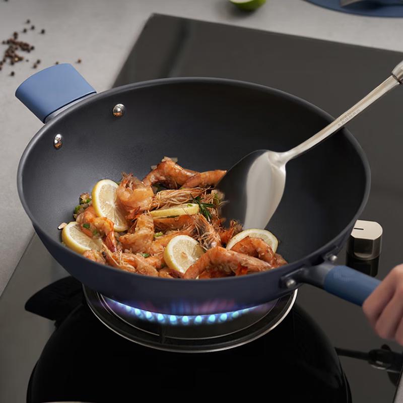 ASD CC32Z8Q 32cm Titanium Ceramic Non-Stick Wok