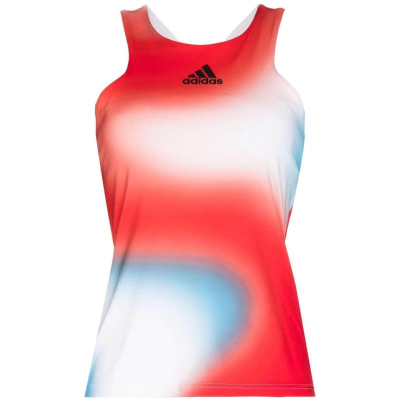

Adidas Free Shipping With AdiClub Melbourne Tennis Printed Match Tank Top HA7614 XS