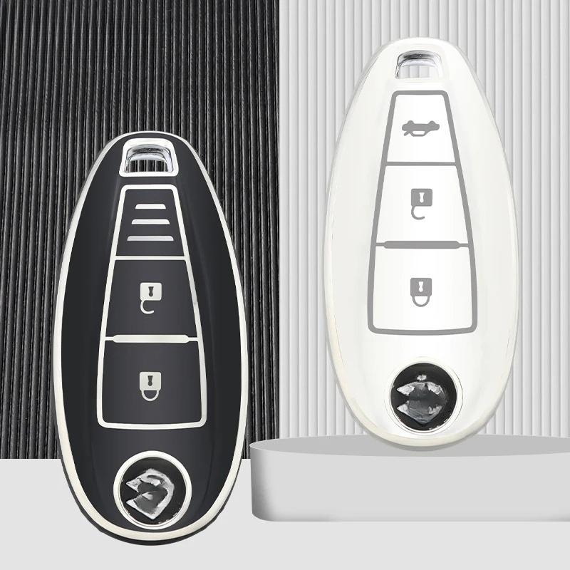 TPU Car Remote Key Case Shell Cover Fob for Suzuki Vitara Swift Ignis Kizashi SX4 Baleno Ertiga Samurai S-Cross Accessories