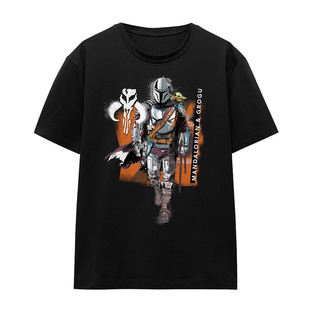 The Mandalorian & Grogu Womens/Ladies Graffiti Spray T-Shirt