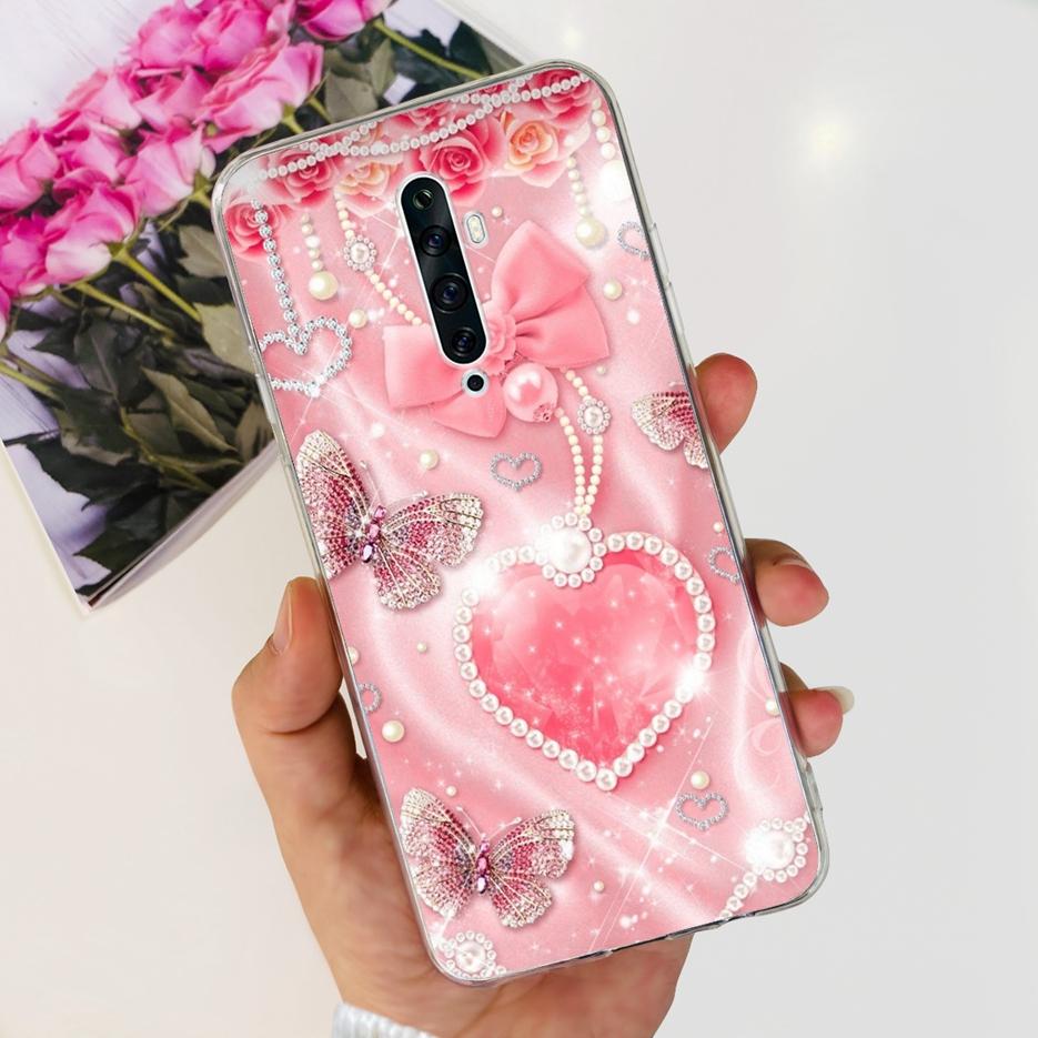 For Oppo Reno 2 2F 2Z Case Luxury Painted Cover Clear Silicone Phone Case For Oppo Reno2 F Reno 2Z Reno2 Reno2F Reno2Z Soft Bags
