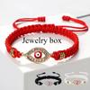 Retro-Style Evil Eye Bracelet: Handmade Woven Cord, Adjustable for Women