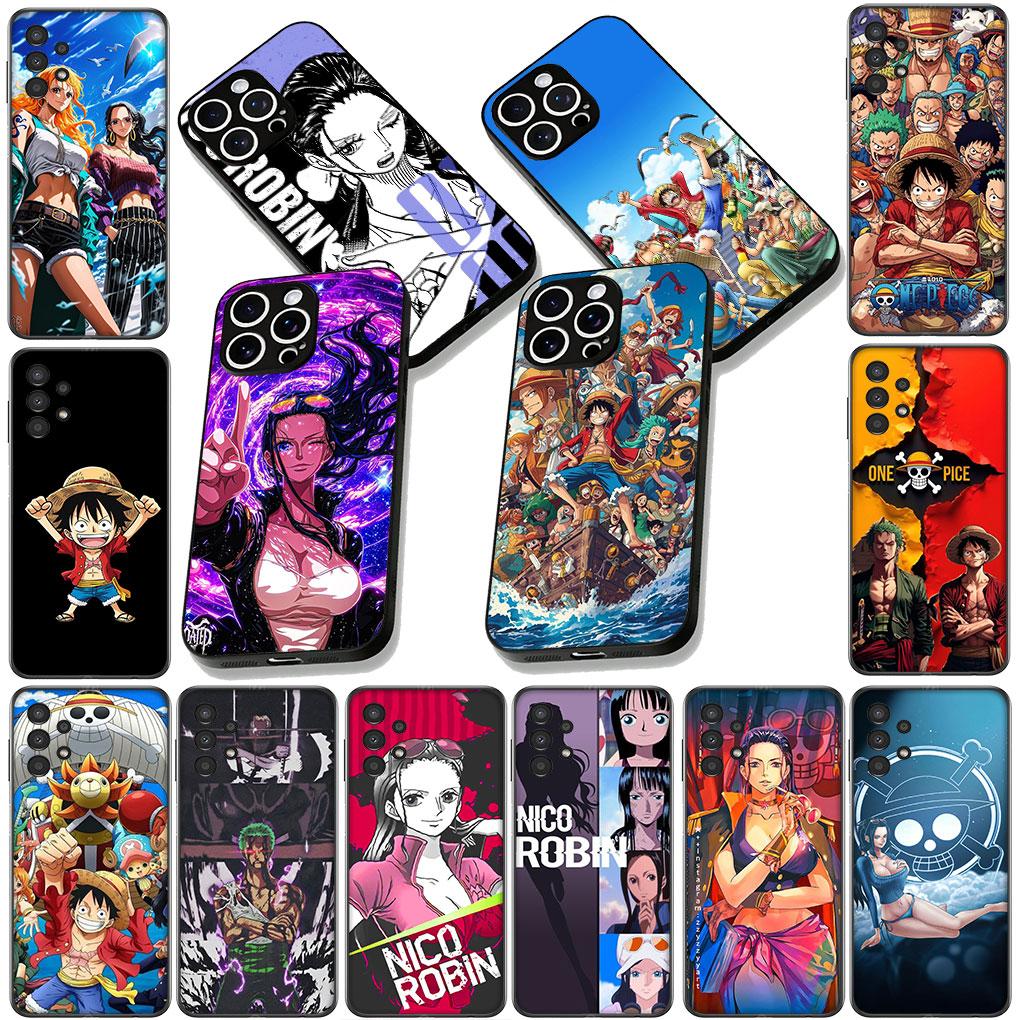 Cover for Samsung Galaxy S22 S21 S20 FE Ultra Plus A35 A36 A55 A37 A33 A34 A57 Case Roronoa Zoro One Luffy Nico Robin Piece