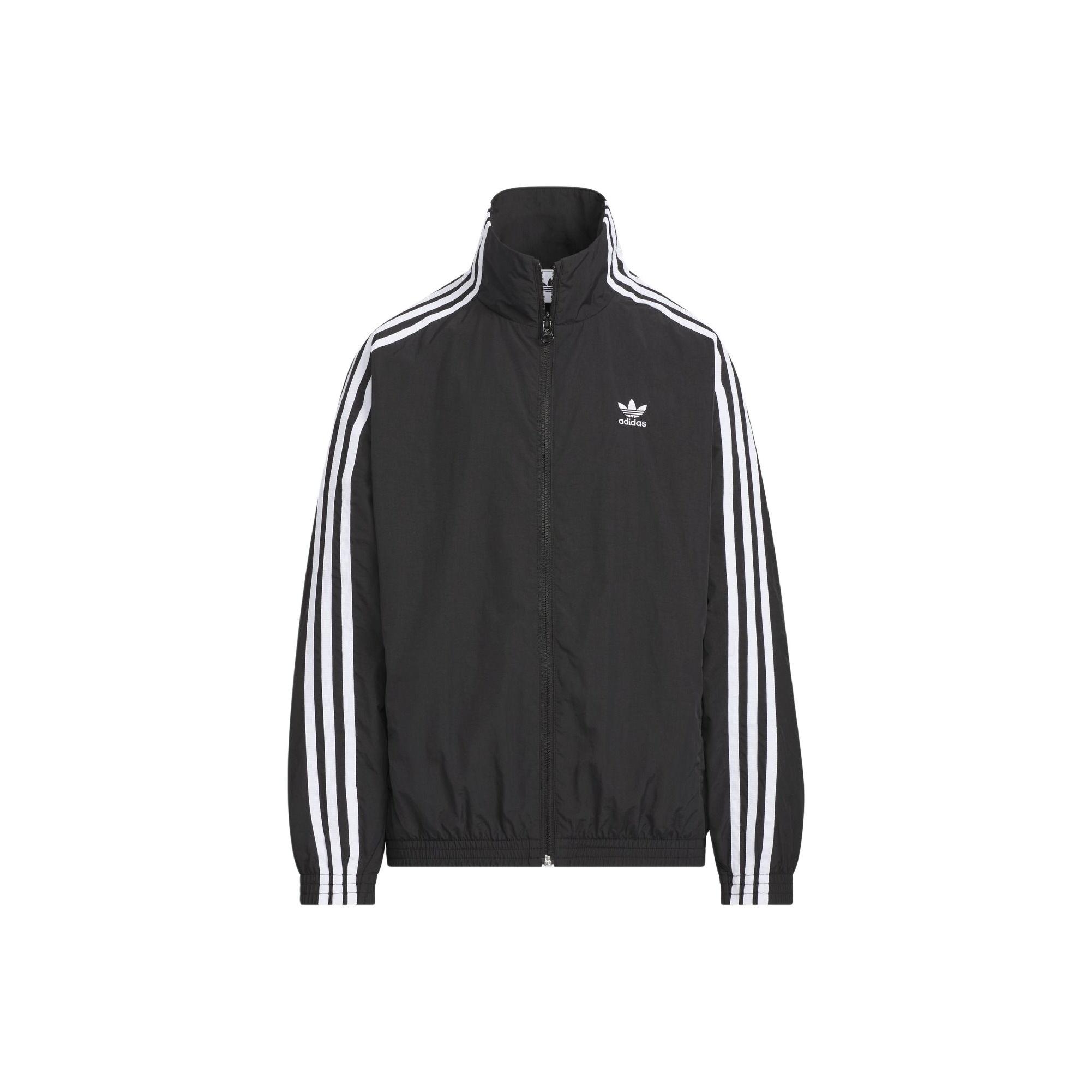 Adidas Куртка Originals Логотип бренда Полосатая Повседневная Тканая Спортивная Детские куртки KQ5491 134
