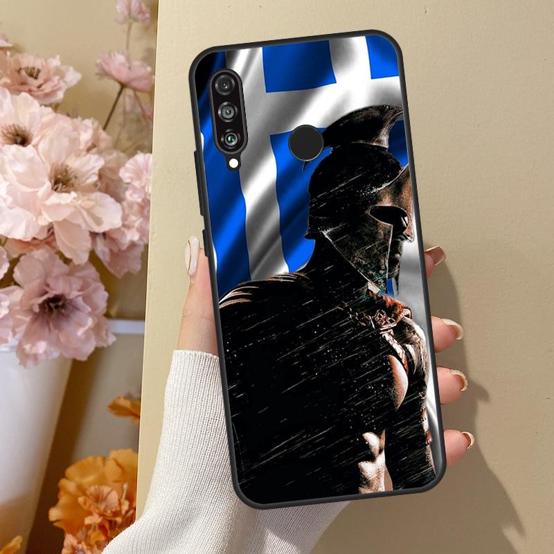Greek Greece Flag Cover For Huawei P30 Lite P40 P20 P50 Pro Nova 5T P Smart 2019 Case For Honor 50 10i 8X