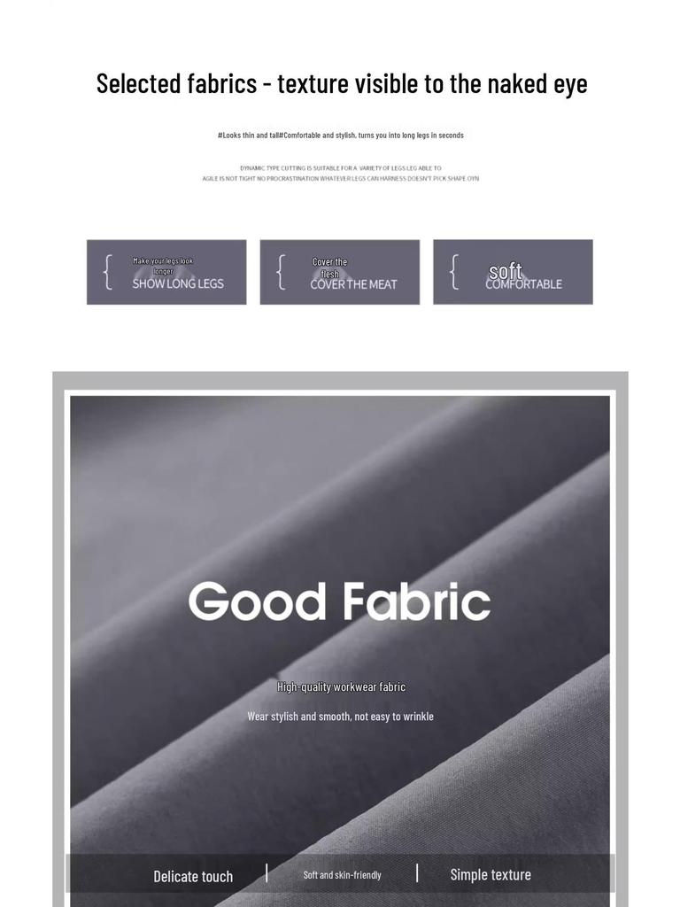 Damskie szare spodnie robocze typu spadochronowego z wysokim stanem dla drobnych - Letni casualowy styl z szerokimi nogawkami