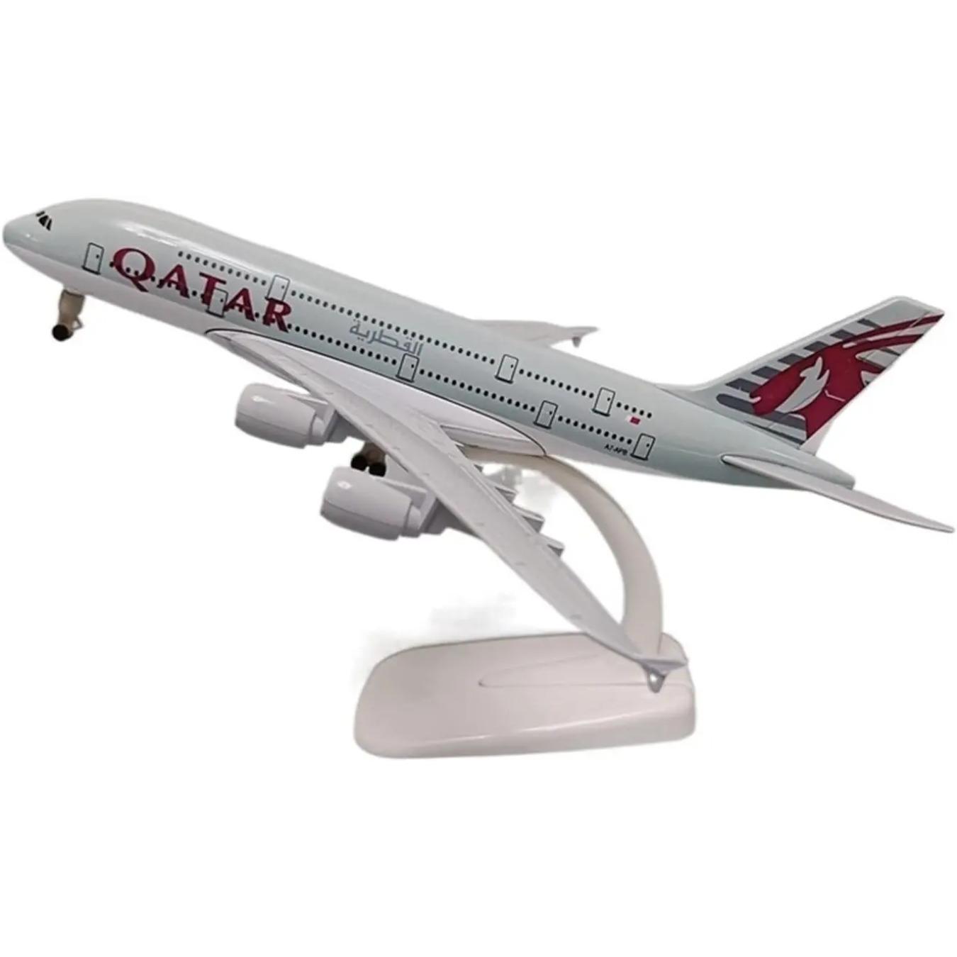 

Model Aircraft 20cm Model Airplane Fit for Air Qatar A380 Airbus 380 Metal Alloy Airplane Model with Landing Gear Wheels Airplan сливовый