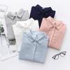 Pure Cotton Pointed Collar Long Sleeve Double Gauze Women's Shirt - Versatile Spring/Autumn Style