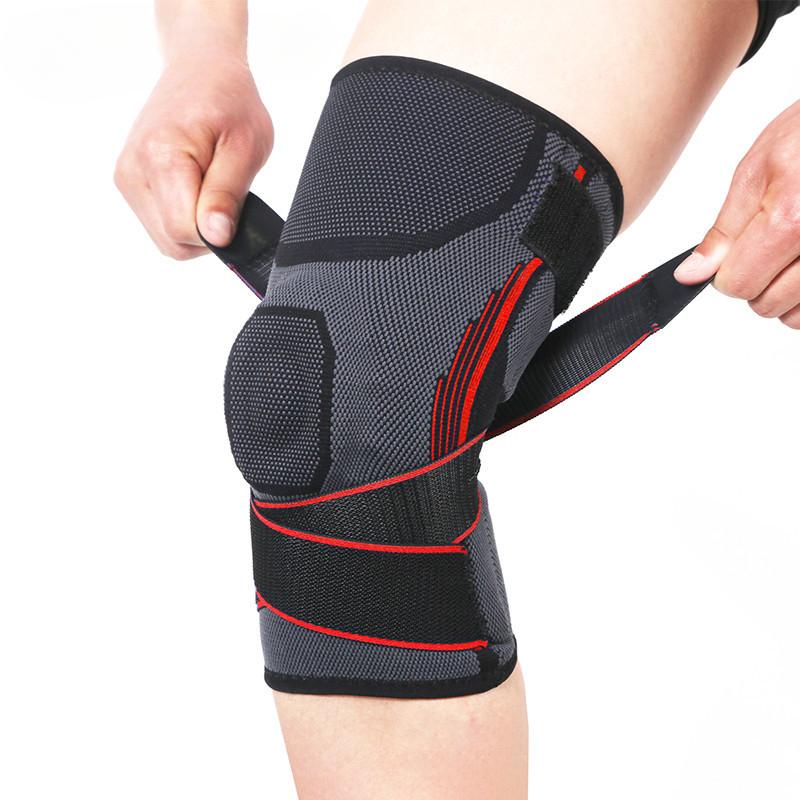 Silicone Spring Bar Support Anti-Drop Sports Kneecaps Straps Pressurized Fitness Pressure Protection