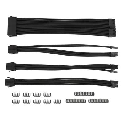 4pcs Motherboard CPU Graphics Card Extension Cord Professional High Conductivity Nylon Woven